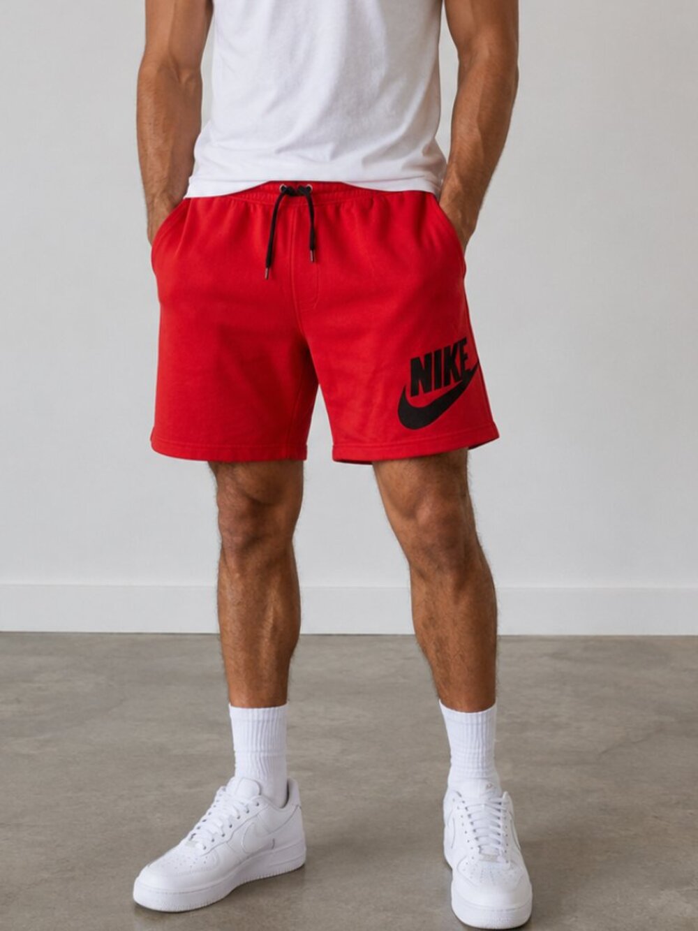 Nike Men's Red Sweat Shorts great condition size large